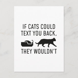 If Cats Could Text Postcard