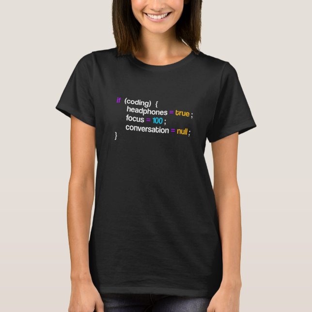 If Coding Headphones 100 Software Developer Progra T-Shirt (Front)
