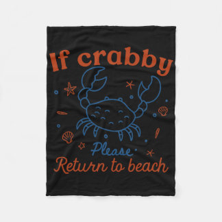 If Crab4  Fleece Blanket
