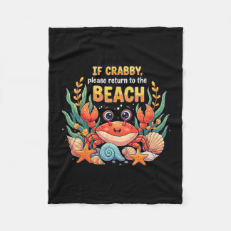If Crab  Fleece Blanket