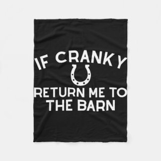 If cranky return to the barn farm girl horse fleece blanket