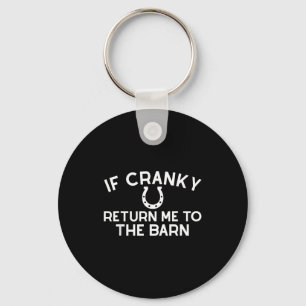If cranky return to the barn farm girl horse key ring