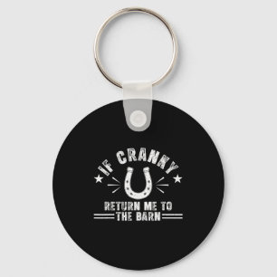 If cranky return to the barn retro funny farm key ring