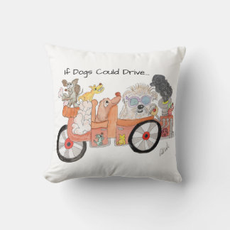 If Dogs Could Drive Cushion