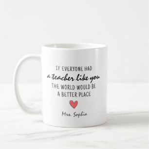 If Everyone Had a Teacher Like You Personalised Coffee Mug