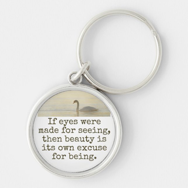 If Eyes Were Made For Seeing - Beauty Quote  Key Ring (Front)