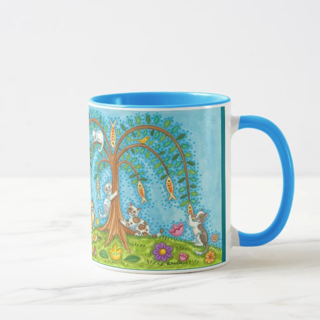 If Fish Grew On Trees Cats Kittens Willow Mug (Right)