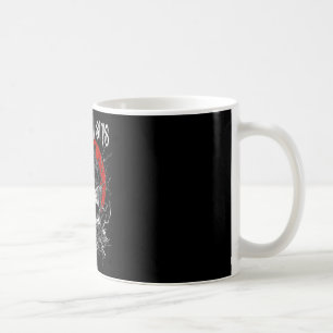 If fits sits black cat skull gothic dark humour coffee mug