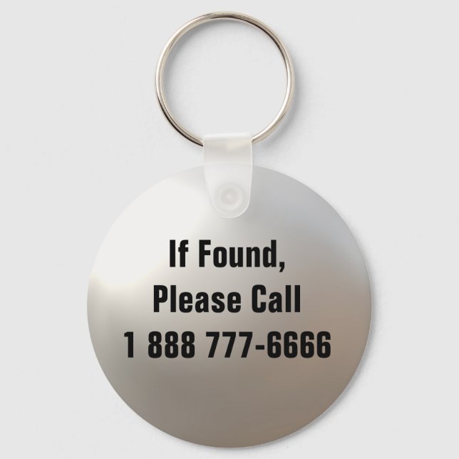 If Found, Call... Keychain (Front)
