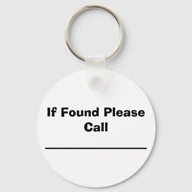 If Found Please Call Key Ring (Front)