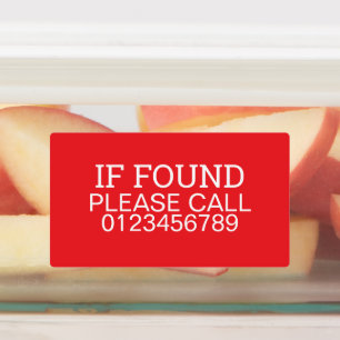 If Found Please Call This Phone Number Custom