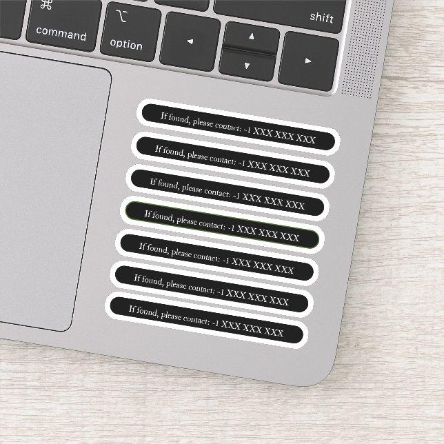 If Found, Please Contact x6 Sticker (Detail)