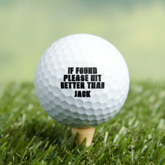 If Found Please Hit Personalized Funny Golf Gift Golf Balls