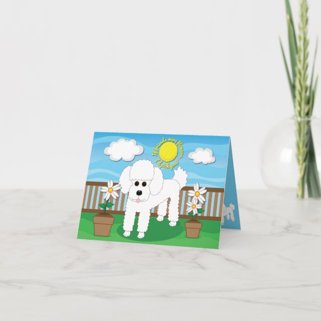 If friends were flowers, I'd pick you! Dog Card (Front)