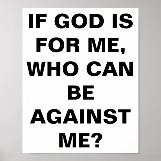 "If God Is For Me..." Poster (Front)