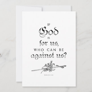 If God Is For Us Bible Quote Greeting Card