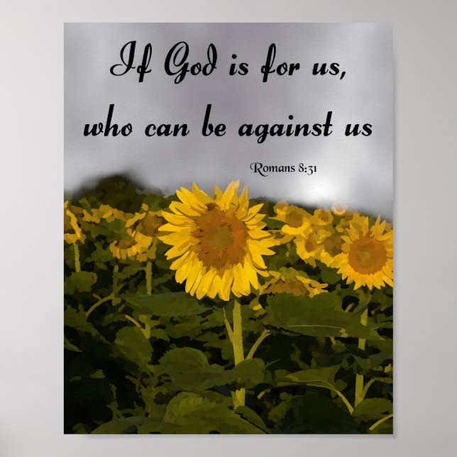 If God is For Us, Bible Verse Poster (Front)