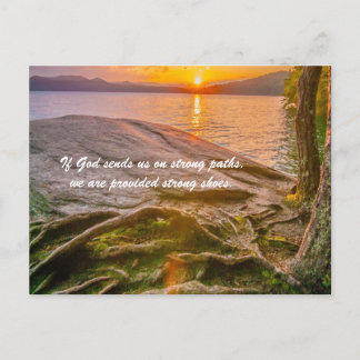 If God sends us on strong paths, Postcard