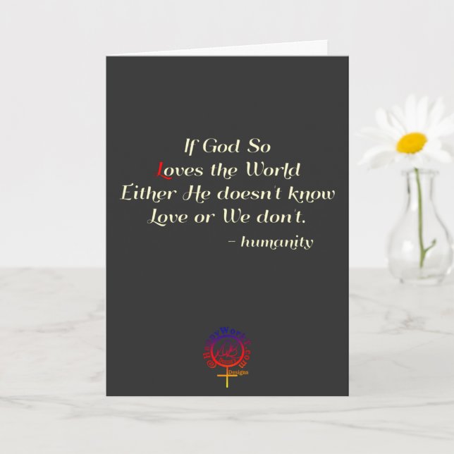 IF GOD SO LOVES THE WORLD SYMPATHY QUOTE CARD (Small Plant)