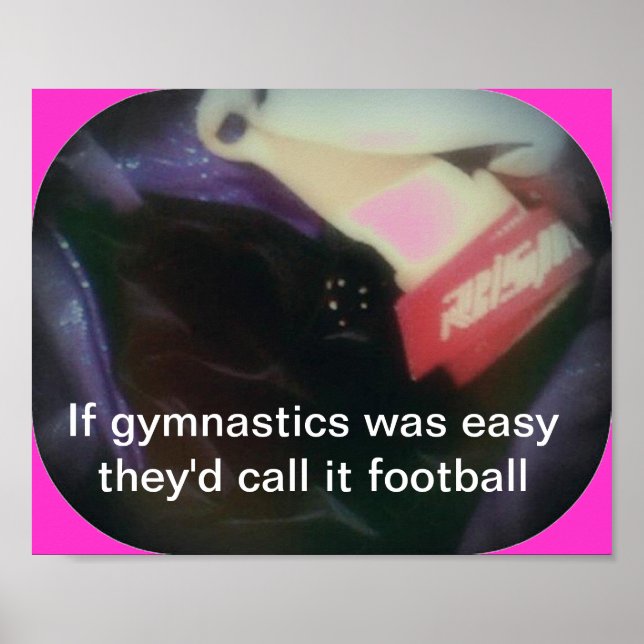 If gymnastics was easy poster (Front)