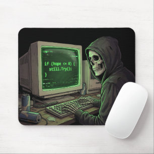 If Hope <= 0 Still Try   Cyberpunk Coding Gaming Mouse Pad