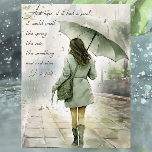 If Hope had a Scent Inspirational Watercolor Holiday Postcard (Creator Uploaded)