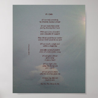 If I Can - A Zazzacious Poster Poem