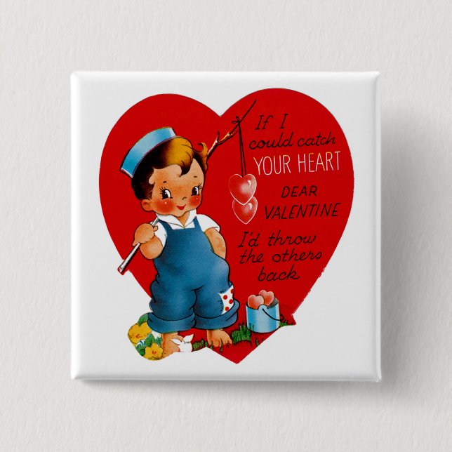 If I Could Catch Your Heart 15 Cm Square Badge (Front)
