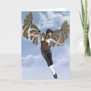 If I Could Fly Steampunk Notecard