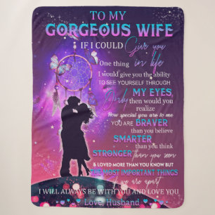 If I Could Give U 1 Thing In Life Husband To Wife  Sherpa Blanket