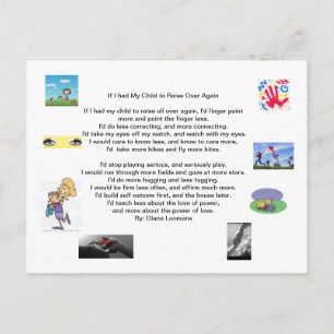 If I Could Raise My Children Again Holiday Postcard