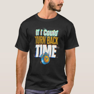 If I Could Turn Back Time Glitch Time Travel T-Shirt