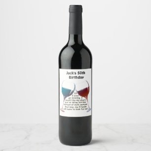 If I ever go missing... fun Wine saying for Party Label