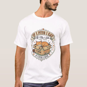 If I Fits I Cat If I Fits I Cat Vintage Vector Art T-Shirt