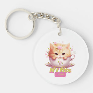 “If I Fits, I Sits” Animal Antics Key Ring