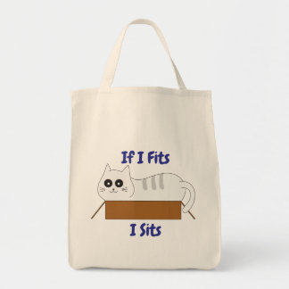 "If I Fits, I Sits" Cat Tote Bag