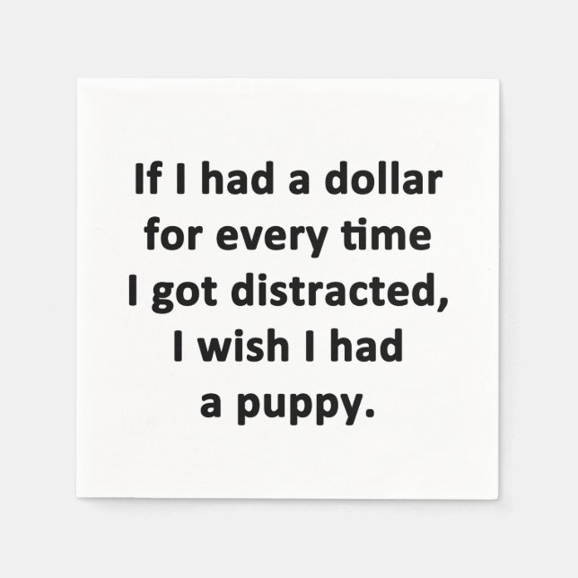If I Had a Dollar Napkin (Front)