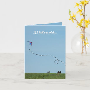 If I had one wish peaceful kite flying world peace Card