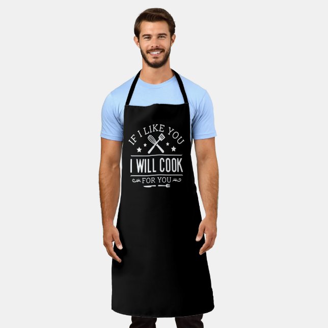 If I Like You I Will Cook For You Apron (Worn)