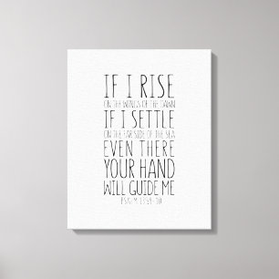 If I Rise On The Wings Of The Dawn, Psalm 139:9-10 Canvas Print
