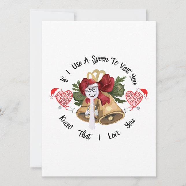 If I Use A Spoon To Visit You Holiday Card (Front)