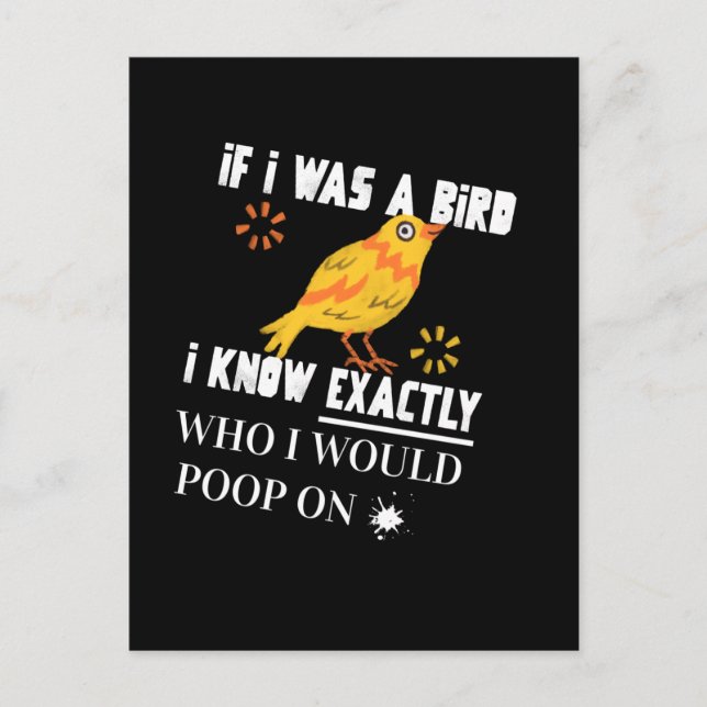 If I was A Bird Postcard (Front)