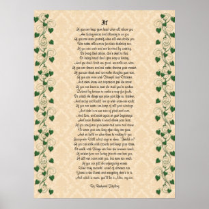 If inspirational poetry by Rudyard Kipling Poster