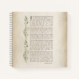 IF, Inspired poem of Rudyard Kipling  Notebook