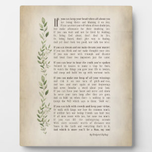 IF, Inspired poem of Rudyard Kipling  Plaque