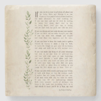 IF, Inspired poem of Rudyard Kipling Stone Coaster