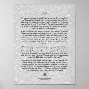 IF Inspiring Poem for Young Men by Rudyard Kipling Poster