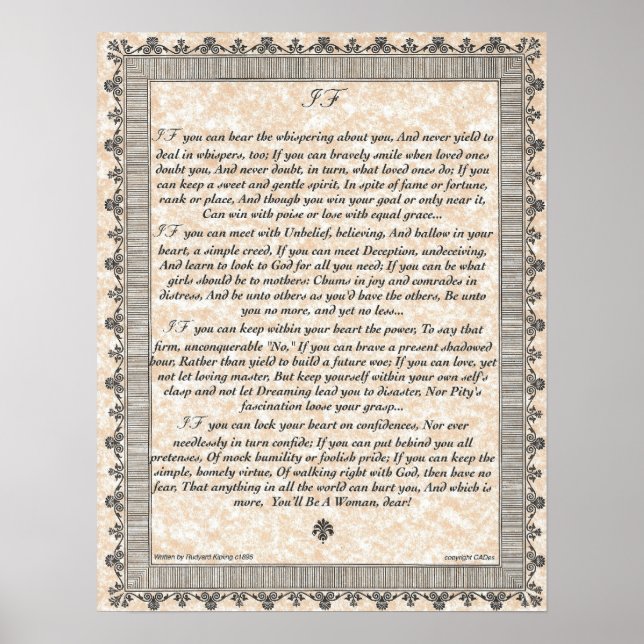 IF Inspiring Poem for Young Women & Girls Poster (Front)