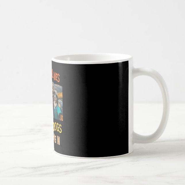 If involves hiking dogs count in funny friends coffee mug (Right)