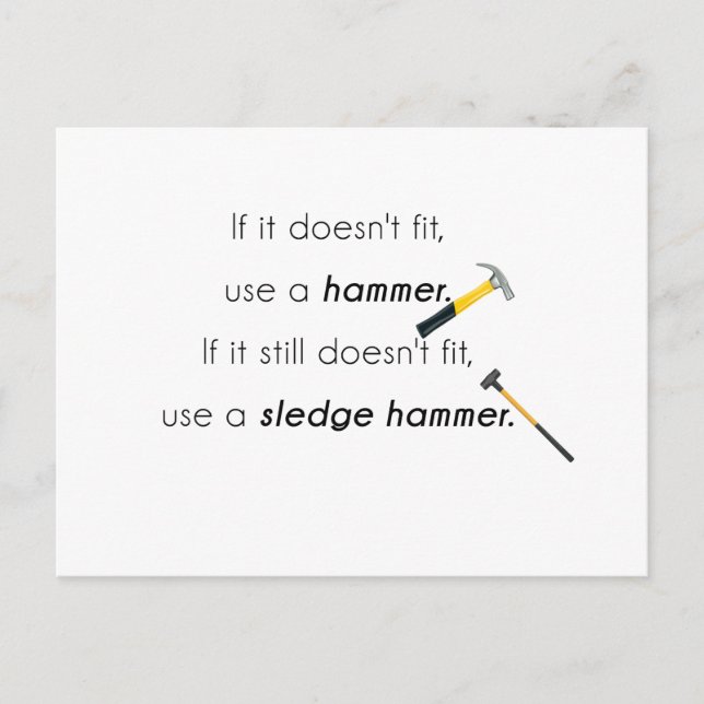 If it doesn't fit, postcard (Front)